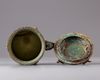 A bronze mounted jade censor and cover