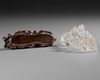 A CHINESE ROCK CRYSTAL BRUSH REST, 19TH CENTURY