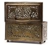 A QAJAR BRASS BOX,19TH CENTURY