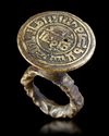 A BRONZE SEAL RING