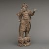 A JAPANESE LIFE-SIZE NIO WOODEN STATUE, 1868-1912 (MEIJI PERIOD)