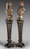A  PAIR OF BUSTS AFTER L. HOTTOT, LATE 19TH CENTURY