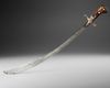 AN OTTOMAN STEEL SWORD (SHAMSHIR) AND SCABBARD, 18TH CENTURY