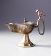 A SELJUK BRONZE OIL LAMP, CENTRAL ASIA, 12TH-13TH CENTURY