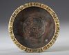 A KHURASAN COPPER INLAID BRONZE DISH, PERSIA SELJUK, 12TH CENTURY
