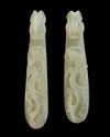 TWO CHINESE JADE BELT HOOKS, 19TH-20TH CENTURY
