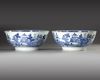 A PAIR OF LARGE CHINESE BLUE AND WHITE BOWLS, 18TH CENTURY