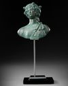 A ROMAN BRONZE BUST OF BACCHUS, CIRCA 2ND-3RD CENTURY A.D.