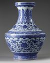 A large Chinese blue and white vase