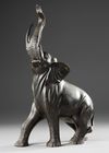 A JAPANESE BRONZE ELEPHANT, MEIJI PERIOD (1868-1912)