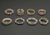 A GROUP OF EIGHT BRACELETS, 20TH CENTURY