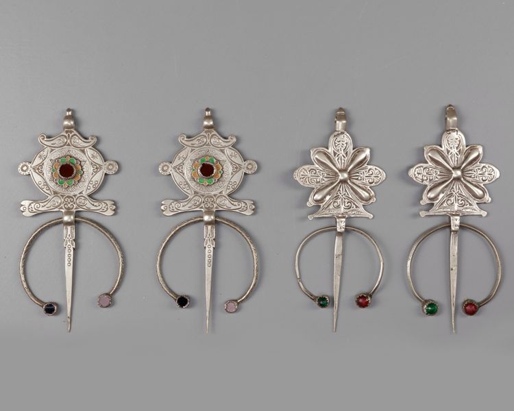 Two pair of silver fibula