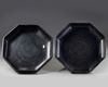 A Chinese qiangjin and tianqi lacquer 'dragons' octagonal box and cover