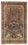 A KIRMAN PICTORAL RUG WITH LEYLA AND MAJNUN DESIGN, 18TH CENTURY