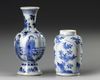 TWO SMALL CHINESE BLUE AND WHITE VASES, KANGXI PERIOD
