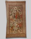 An Islamic silk cloth depicting various figures