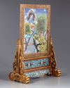 A CHINESE CLOISONNÉ TABLE SCREEN, 19TH CENTURY