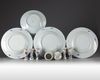 A group of Chinese famille rose and blue and white porcelain