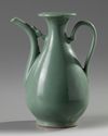 A Chinese celadon-glazed ewer
