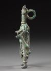 AN AMLASH OPENWORK BRONZE IDOL, CIRCA 1ST MILLENIUM B.C.