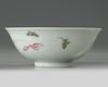A Chinese famille rose ‘butterfly and poppy’ bowl