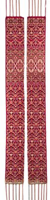 A PAIR OF EMBROIDERED WEDDING BELTS, (HEZAMS), MOROCCO, FEZ, 19TH, CENTURY