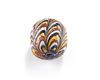 A VENETIAN COMBED MILLEFIORI GLASS BEAD,19TH CENTURY