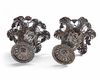 AN OTTOMAN SILVER FILIGREE VASES, 19TH CENTURY