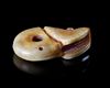 A CHINESE JADE CARVED YU PIG DRAGON HOOK PENDANT, 20TH CENTURY