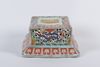 A CHINESE WUCAI PORCELAIN INKSTONE HOLDER, 19TH-20TH CENTURY