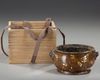 A CHINESE GILT SPLASHED BRONZE CENSER, 19TH CENTURY