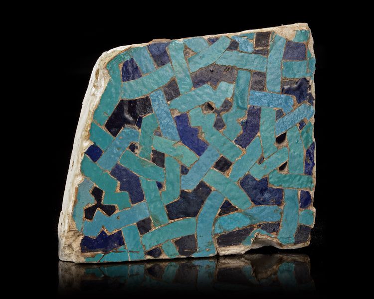 A SELJUK MOSAIC TILE  FRAGMENT, ANATOLIA,14TH CENTURY