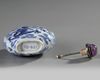 A CHINESE BLUE AND WHITE SNUFF BOTTLE, 19TH CENTURY