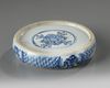 A Chinese blue and white ink stone