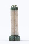 A CHINESE WHITE AND SPINACH GREEN JADE PARFUMIER, CHINA, 19TH-20TH CENTURY