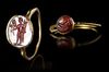 TWO ROMAN GOLD RINGS WITH INTAGLIOS, CIRCA 2ND-3RD CENTURY A.D.