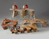 FIVE PAIR OF OTTOMAN HAMMAM SHOES, 19TH-20TH CENTURY