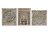 FIVE OF INTRICATELY ENGRAVED STONE TILES, MOROCCO, 19TH-20TH CENTURY