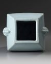 A Chinese 'clair de lune' glazed square-section hu vase