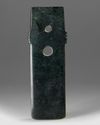 A GREEN JADE GUI TABLET, CHINA, SHANG DYNASTY (c. 1600–1046 BC)