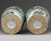 Two Chinese famille verte vases