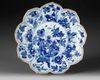 A CHINESE BLUE AND WHITE 'LOTUS' DISH, KANGXI PERIOD (1662-1722)