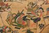 A MID SIZE JAPANESE SCREEN DEPICTING A SAMURAI BATTLE, EDO PERIOD, 18TH CENTURY
