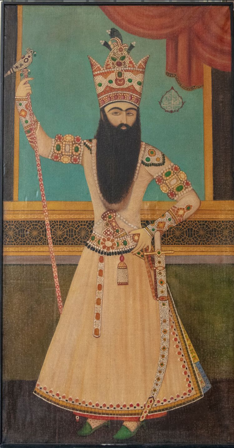 A LARGE ROYAL PORTRAIT OF FATH ALI SHAH