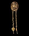 A ROMAN GOLD BROOCH WITH CAMEO AND PENDANTS, 3RD CENTURY AD