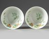 A pair of Chinese famille rose ‘bitter melon’ bowls