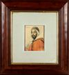 ORIENTALIST SCHOOL (EARLY 20TH CENTURY), A PORTRAIT OF A MAN IN TURBAN, PASTEL AND BLACK CHALK ON PAPER
