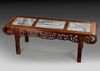 A CHINESE TABLE WITH STONE INLAY, 20TH CENTURY