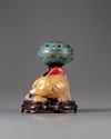 A famille rose 'elephant' incense burner
