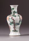 A small famille verte vase